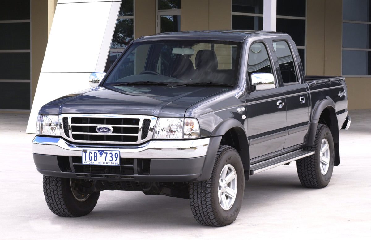This archival image documents the 2005 Ford PH Courier V6 XLT Pickup Truck Passenger Side Front End View in Driveway FAP-2011-3 and is preserved in the Ford Heritage Vault as part of Ford Motor Company's historic photographic archive. Free for per...