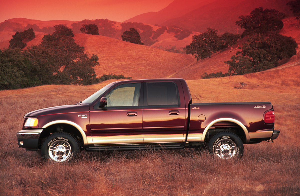 This archival image documents the 2001 Ford F-150 Super Crew pickup truck scenic and is preserved in the Ford Heritage Vault as part of Ford Motor Company's historic photographic archive. Free for personal, non-commercial use. Ford Heritage Vault ...