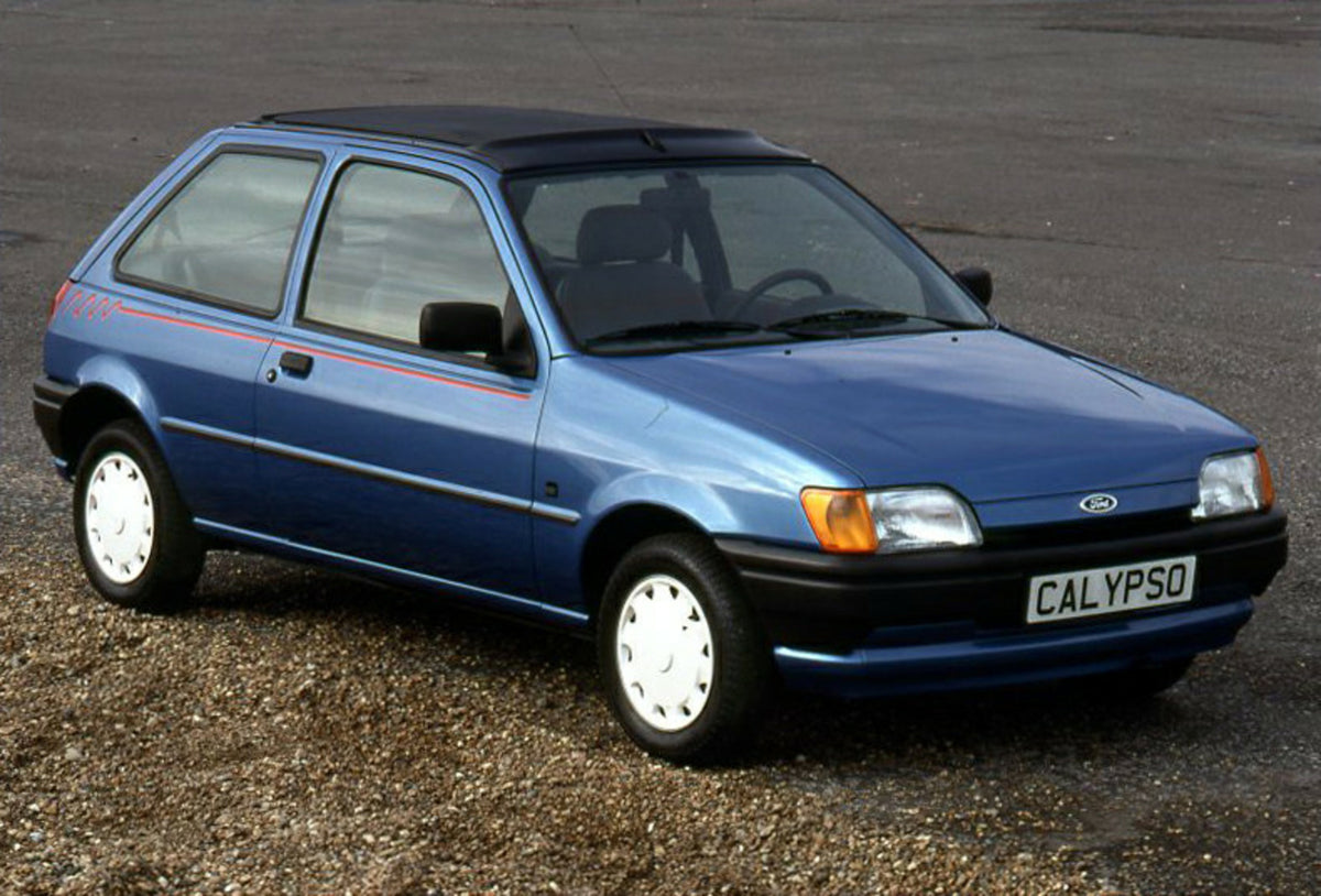 This archival image documents the 1990 Ford Fiesta Calypso LHD on beach and is preserved in the Ford Heritage Vault as part of Ford Motor Company's historic photographic archive. Free for personal, non-commercial use. Ford Heritage Vault reference...