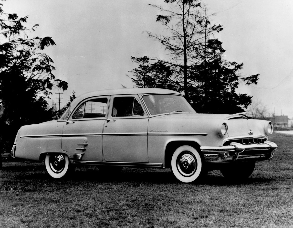 This archival image documents the 1953 Monarch Sedan with scenic trees AR-2007-5 and is preserved in the Ford Heritage Vault as part of Ford Motor Company's historic photographic archive. Free for personal, non-commercial use. Ford Heritage Vault ...