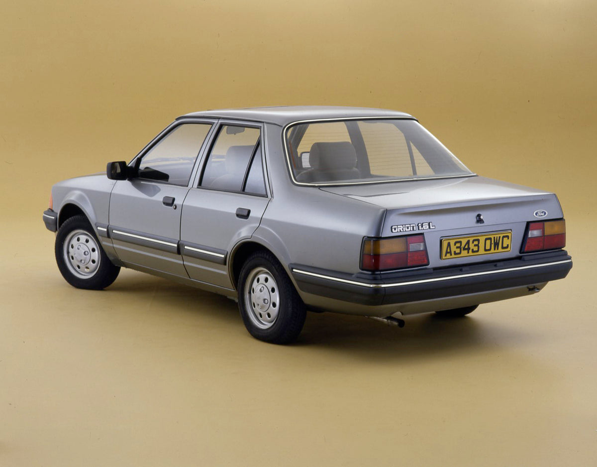 This archival image documents the 1983 Ford Orion L RHD 4 door rear view in studio and is preserved in the Ford Heritage Vault as part of Ford Motor Company's historic photographic archive. Free for personal, non-commercial use. Ford Heritage Vaul...