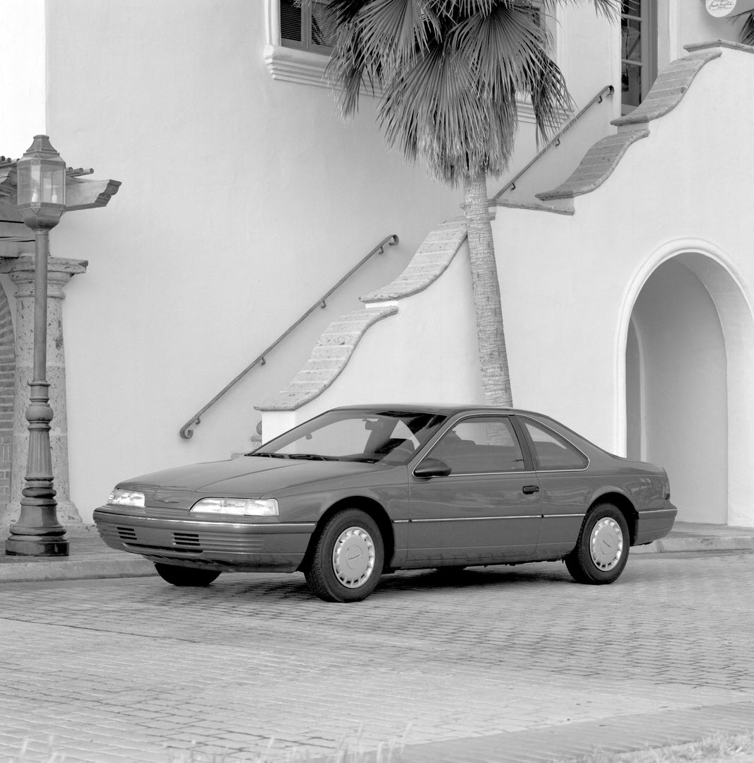This archival image documents the 1991 Ford Thunderbird and is preserved in the Ford Heritage Vault as part of Ford Motor Company's historic photographic archive. Free for personal, non-commercial use. Ford Heritage Vault reference AR-2008-8.1.2.2...