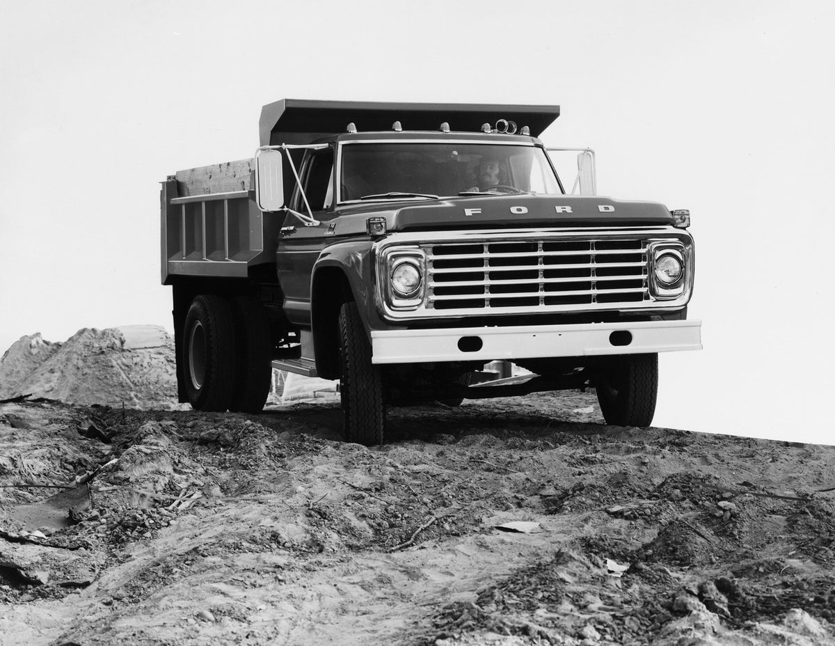 This archival image documents the 1976 Ford F-750 and is preserved in the Ford Heritage Vault as part of Ford Motor Company's historic photographic archive. Free for personal, non-commercial use. Ford Heritage Vault reference AR-2001-77-13208.6.3.2.