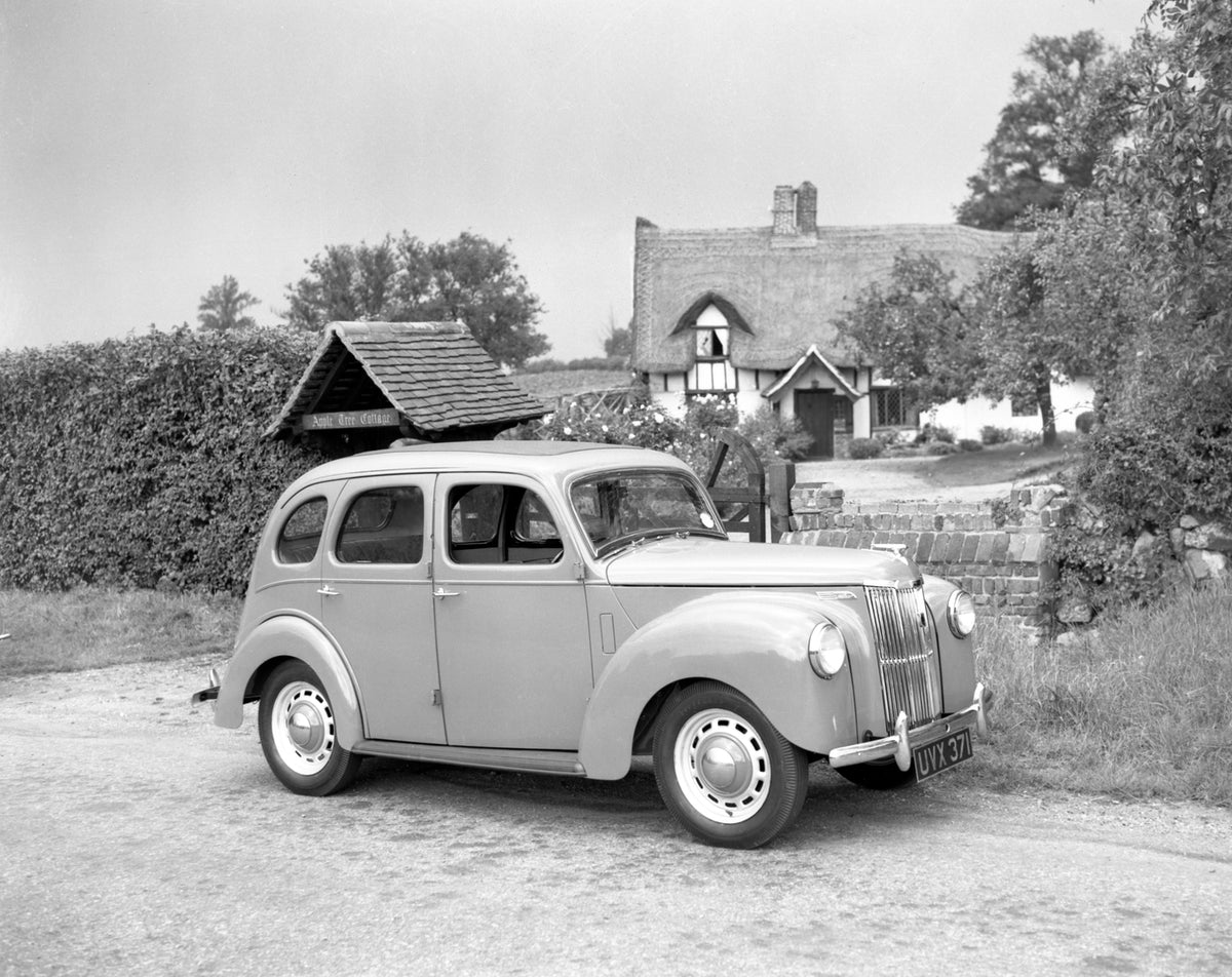 This archival image documents the 1952 Ford Prefect E493A in Essex, England and is preserved in the Ford Heritage Vault as part of Ford Motor Company's historic photographic archive. Free for personal, non-commercial use. Ford Heritage Vault refer...