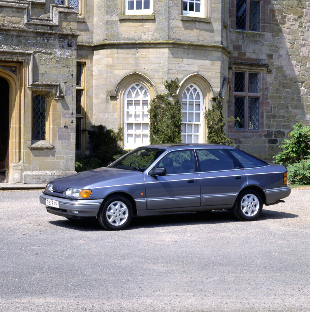 This archival image documents the 1989 Ford Granada Scorpio MK I 4x4 side view at scenic castle and is preserved in the Ford Heritage Vault as part of Ford Motor Company's historic photographic archive. Free for personal, non-commercial use. Ford ...