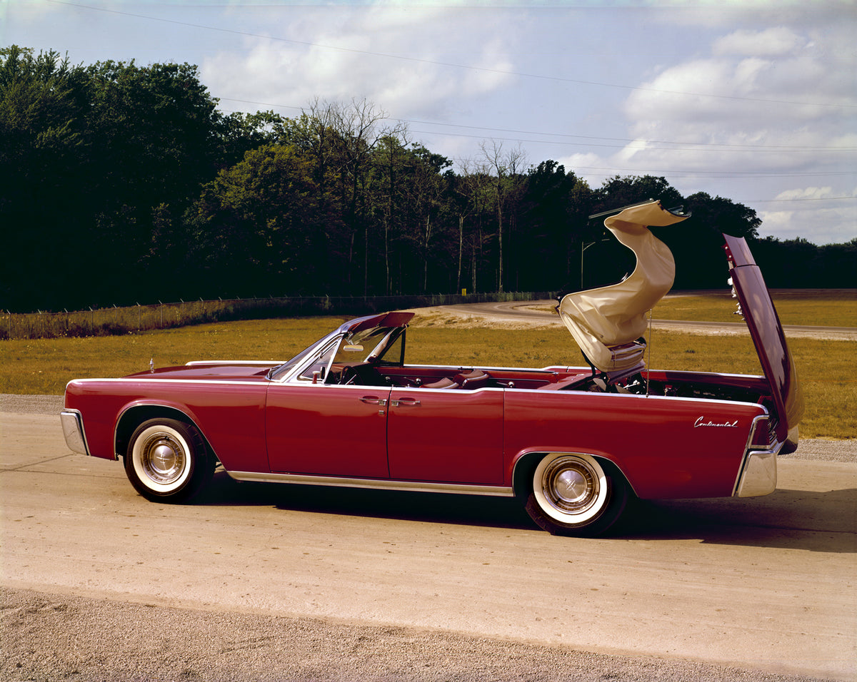 This archival image documents the 1961 Lincoln Continental coach doors Convertible and is preserved in the Ford Heritage Vault as part of Ford Motor Company's historic photographic archive. Free for personal, non-commercial use. Ford Heritage Vaul...