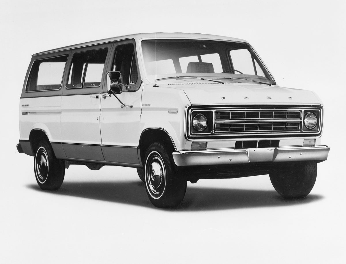 This archival image documents the 1975 Ford Econoline and is preserved in the Ford Heritage Vault as part of Ford Motor Company's historic photographic archive. Free for personal, non-commercial use. Ford Heritage Vault reference AR-2001-77-13208....