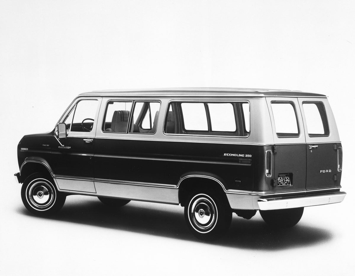 This archival image documents the 1976 Ford Econoline 250 and is preserved in the Ford Heritage Vault as part of Ford Motor Company's historic photographic archive. Free for personal, non-commercial use. Ford Heritage Vault reference AR-2001-77-13...