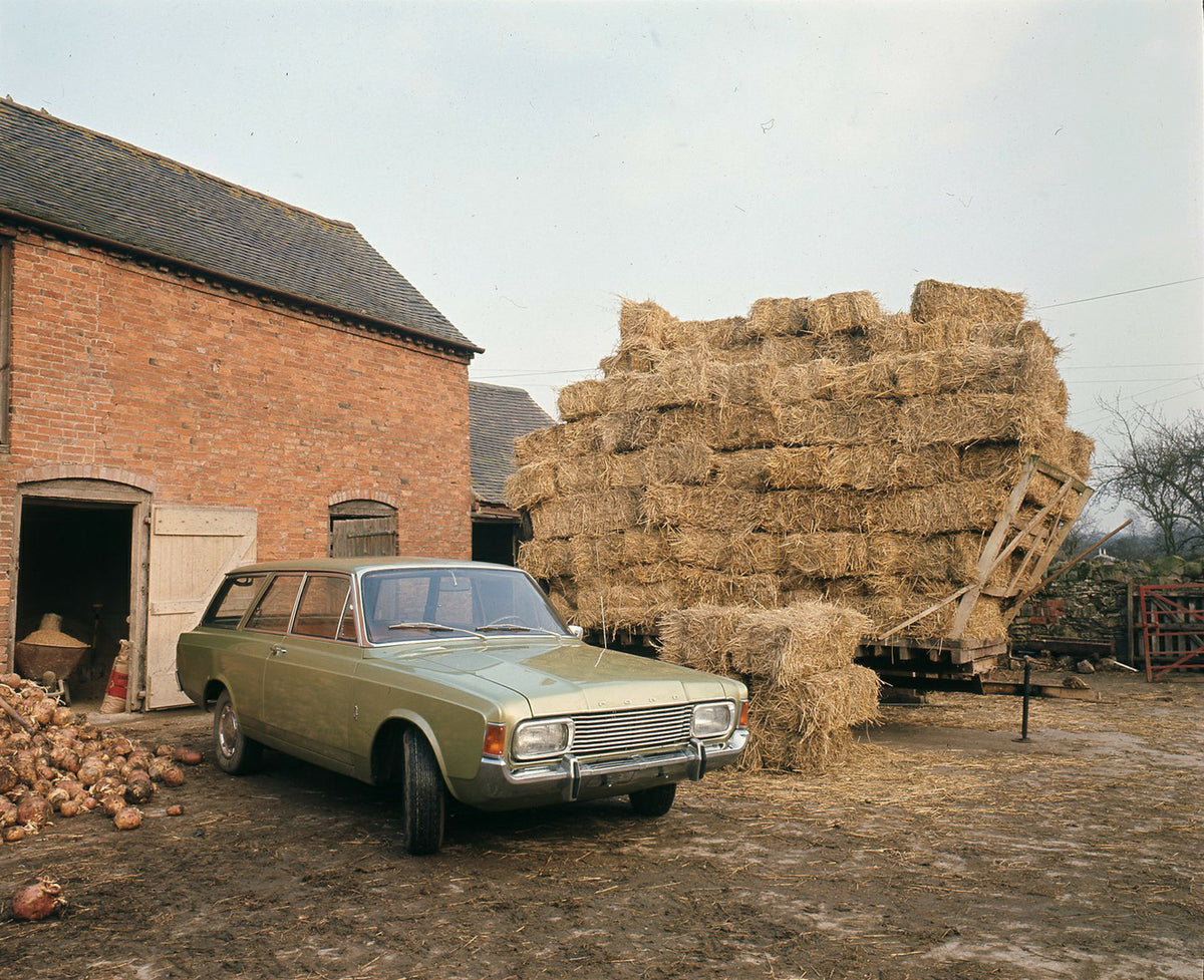 This archival image documents the 1969 Ford Taunus 20M Estate with hay bales at barn and is preserved in the Ford Heritage Vault as part of Ford Motor Company's historic photographic archive. Free for personal, non-commercial use. Ford Heritage Va...