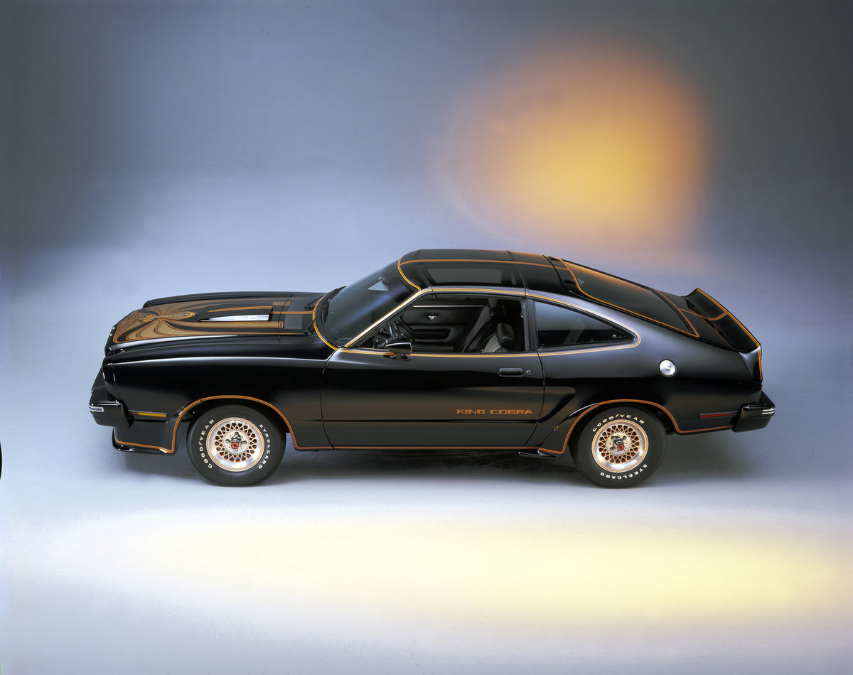 This archival image documents the 1978 Ford Mustang II King Cobra and is preserved in the Ford Heritage Vault as part of Ford Motor Company's historic photographic archive. Free for personal, non-commercial use. Ford Heritage Vault reference AR-20...