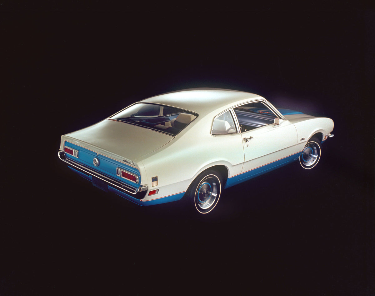 This archival image documents the 1972 Ford Maverick Sprint edition and is preserved in the Ford Heritage Vault as part of Ford Motor Company's historic photographic archive. Free for personal, non-commercial use. Ford Heritage Vault reference AR-...