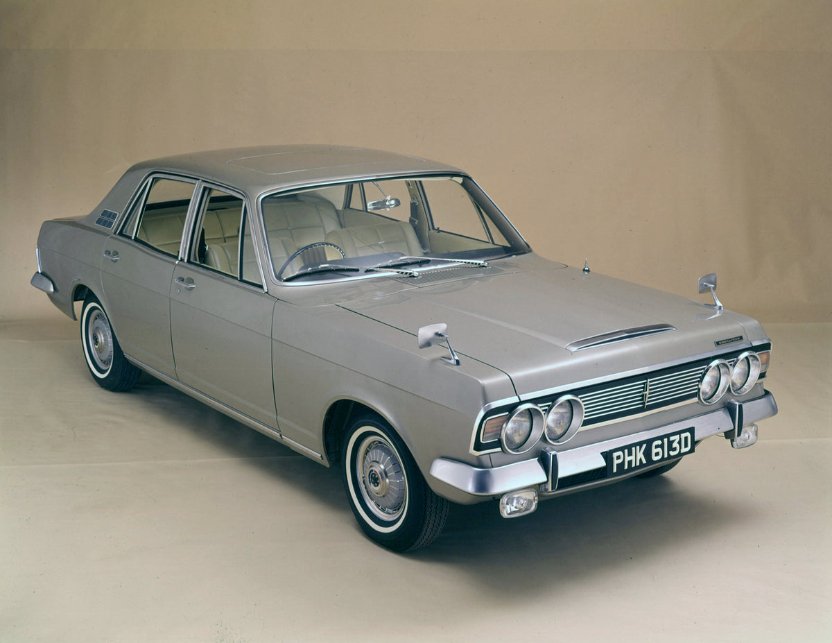 This archival image documents the 1966 Ford Zodiac Mark IV Executive in studio and is preserved in the Ford Heritage Vault as part of Ford Motor Company's historic photographic archive. Free for personal, non-commercial use. Ford Heritage Vault re...