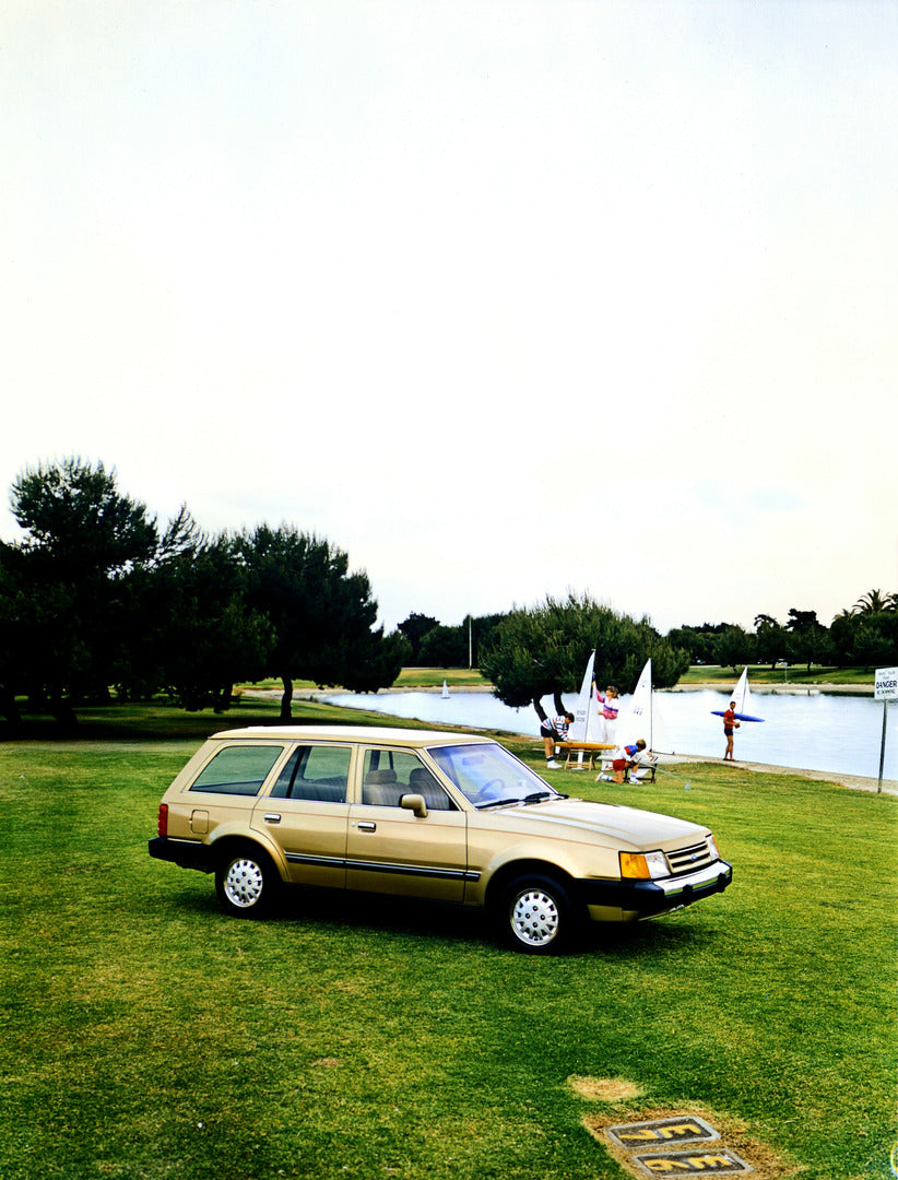 This archival image documents the 1987 Ford Escort wagon and is preserved in the Ford Heritage Vault as part of Ford Motor Company's historic photographic archive. Free for personal, non-commercial use. Ford Heritage Vault reference AR-2001-94-208...