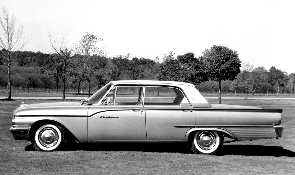 This archival image documents the 1961 Meteor Montcalm Sedan side view in scenic field with trees AR-2007-5 and is preserved in the Ford Heritage Vault as part of Ford Motor Company's historic photographic archive. Free for personal, non-commercia...