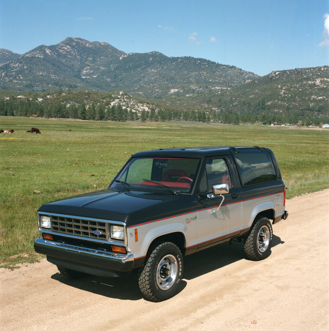 This archival image documents the 1987 Ford Bronco II and is preserved in the Ford Heritage Vault as part of Ford Motor Company's historic photographic archive. Free for personal, non-commercial use. Ford Heritage Vault reference AR-2008-8.1.2.6700.