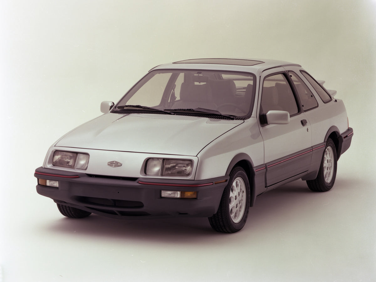 This archival image documents the 1985 Merkur Xr4Ti in studio and is preserved in the Ford Heritage Vault as part of Ford Motor Company's historic photographic archive. Free for personal, non-commercial use. Ford Heritage Vault reference AR-2008-8...