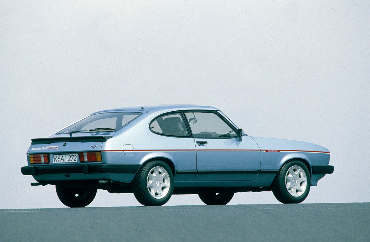 This archival image documents the 1984 Ford Capri Mark III Super Injection and is preserved in the Ford Heritage Vault as part of Ford Motor Company's historic photographic archive. Free for personal, non-commercial use. Ford Heritage Vault refere...