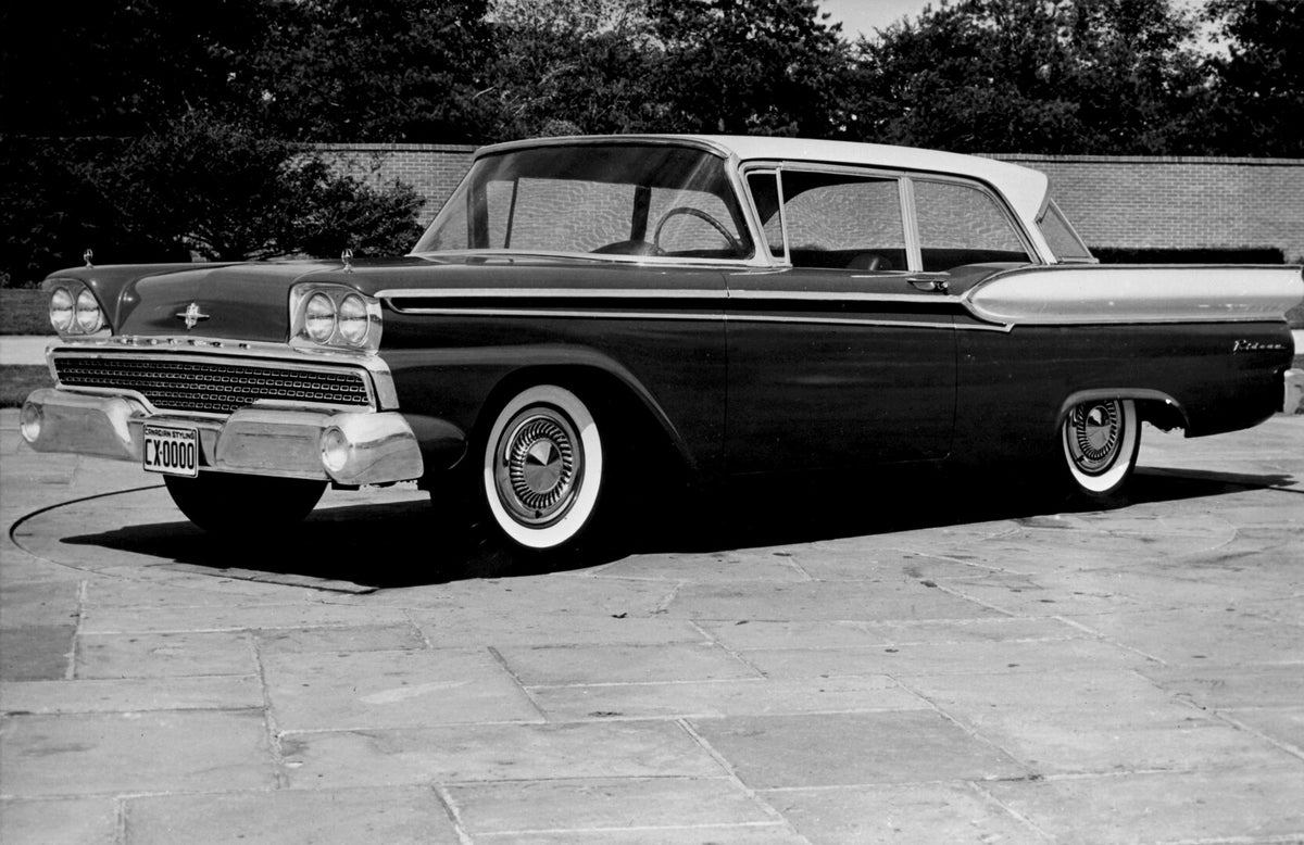 This archival image documents the 1959 Meteor Rideau Coupe with scenic trees AR-2007-5 and is preserved in the Ford Heritage Vault as part of Ford Motor Company's historic photographic archive. Free for personal, non-commercial use. Ford Heritage ...