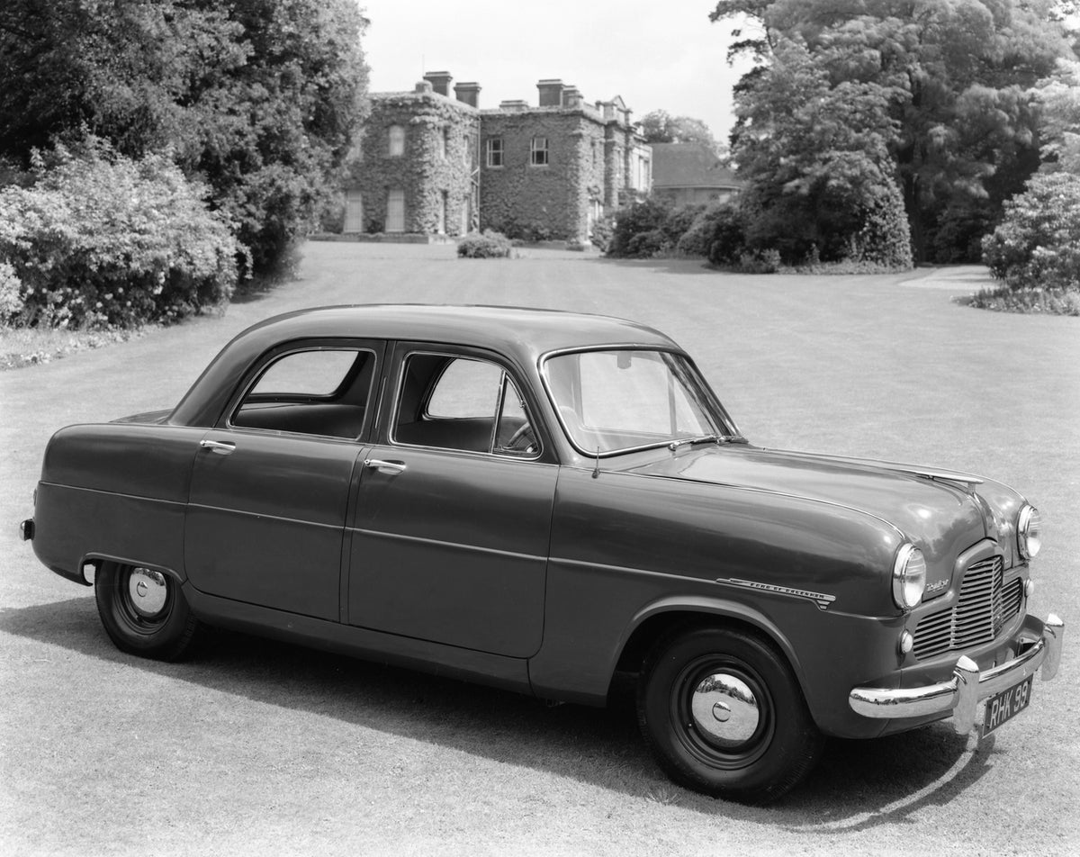 This archival image documents the 1950 View of Ford Zephyr Six at Lilystone Hall in Stock, England and is preserved in the Ford Heritage Vault as part of Ford Motor Company's historic photographic archive. Free for personal, non-commercial use. Fo...