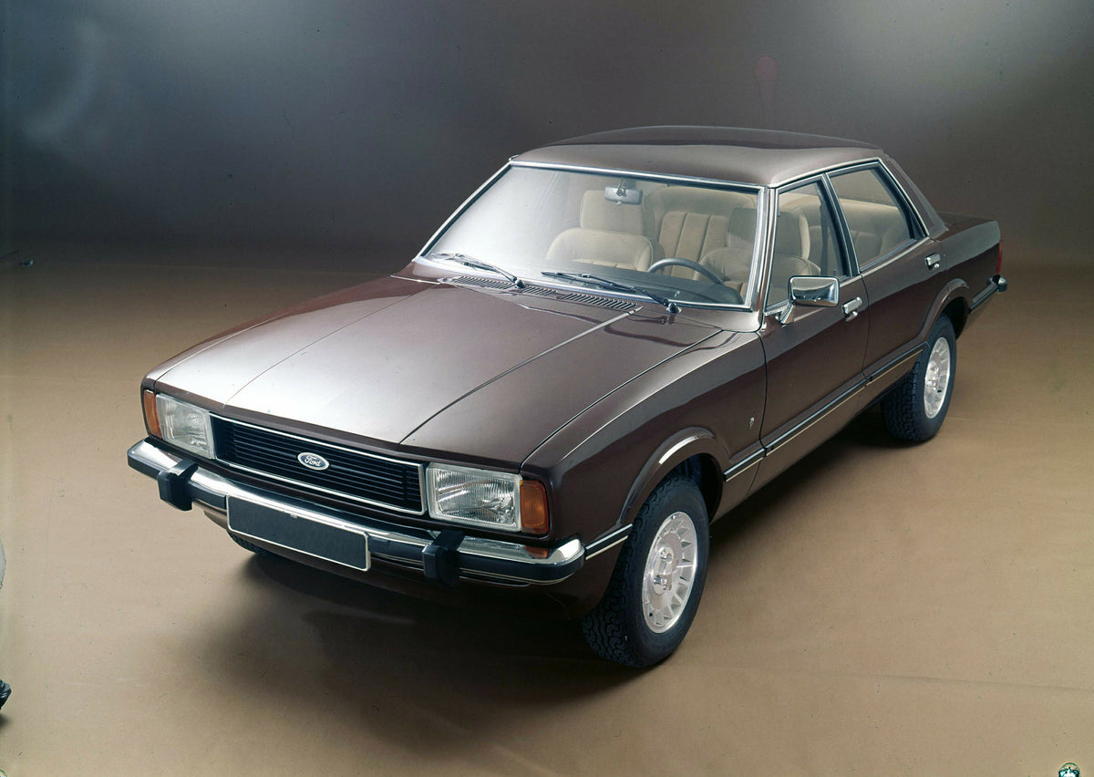 This archival image documents the 1975 Ford Taunus in studio and is preserved in the Ford Heritage Vault as part of Ford Motor Company's historic photographic archive. Free for personal, non-commercial use. Ford Heritage Vault reference AR-2000-21...