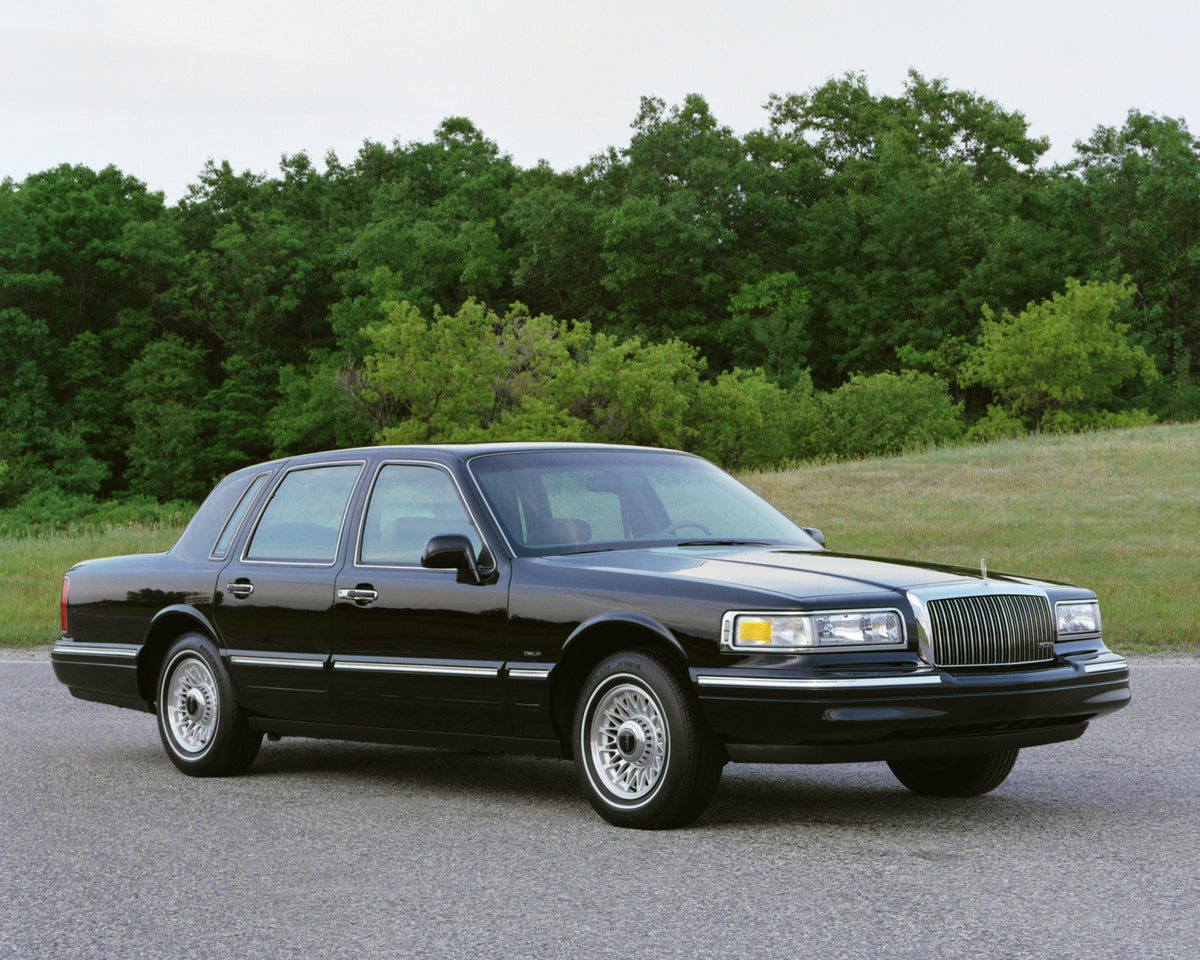 This archival image documents the 1995 Lincoln Town Car and is preserved in the Ford Heritage Vault as part of Ford Motor Company's historic photographic archive. Free for personal, non-commercial use. Ford Heritage Vault reference AR-2008-8.1.1.1...