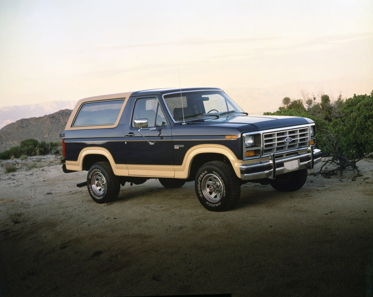This archival image documents the 1986 Ford Bronco and is preserved in the Ford Heritage Vault as part of Ford Motor Company's historic photographic archive. Free for personal, non-commercial use. Ford Heritage Vault reference AR-2008-8.34.62.