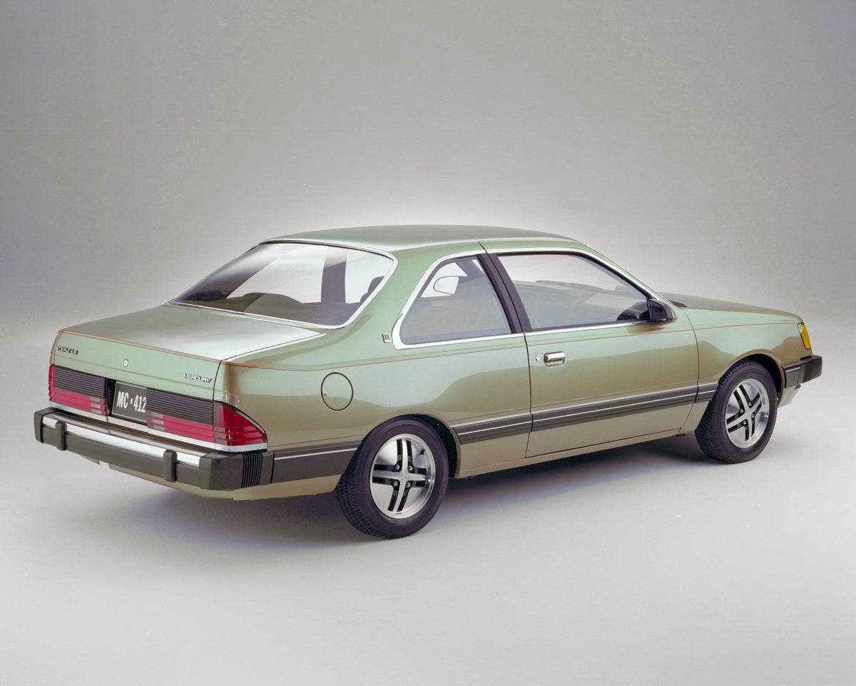 This archival image documents the 1984 Heritage Archive - 1983 Mercury Topaz Rear Angle in studio and is preserved in the Ford Heritage Vault as part of Ford Motor Company's historic photographic archive. Free for personal, non-commercial use. For...
