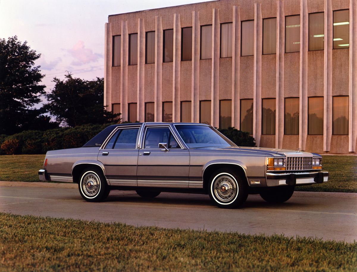 This archival image documents the 1986 Ford LTD Crown Victoria and is preserved in the Ford Heritage Vault as part of Ford Motor Company's historic photographic archive. Free for personal, non-commercial use. Ford Heritage Vault reference AR-2008-...