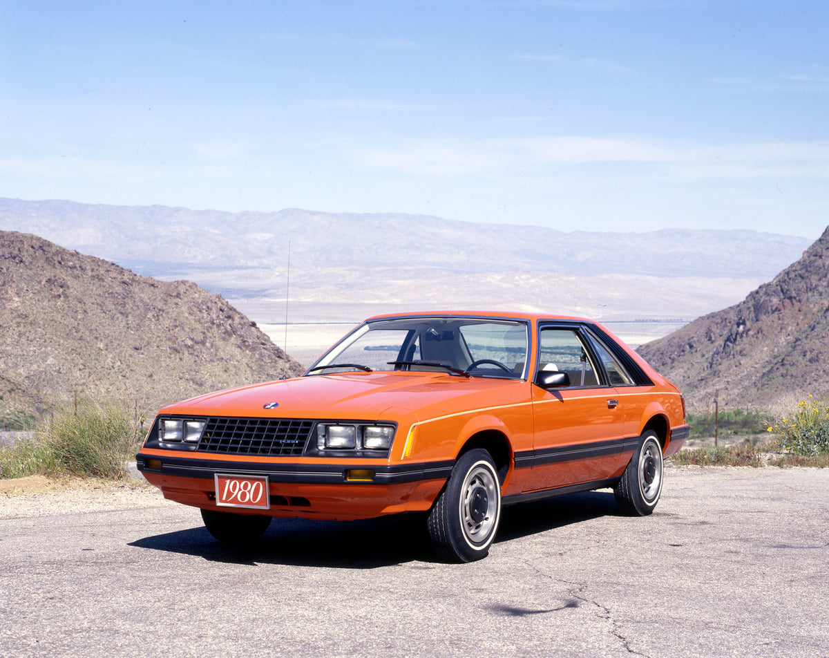 This archival image documents the 1980 Ford Mustang LX three-door and is preserved in the Ford Heritage Vault as part of Ford Motor Company's historic photographic archive. Free for personal, non-commercial use. Ford Heritage Vault reference AR-20...
