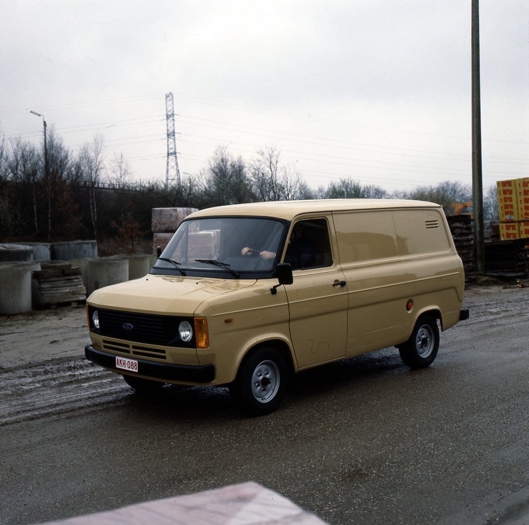 This archival image documents the 1978 Ford Transit Mark II LHD on road with equipment in Genk and is preserved in the Ford Heritage Vault as part of Ford Motor Company's historic photographic archive. Free for personal, non-commercial use. Ford H...