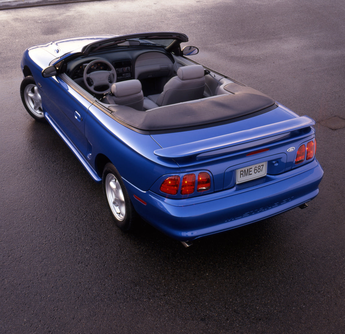 This archival image documents the 1998 Ford Mustang GT convertible and is preserved in the Ford Heritage Vault as part of Ford Motor Company's historic photographic archive. Free for personal, non-commercial use. Ford Heritage Vault reference AR-2...