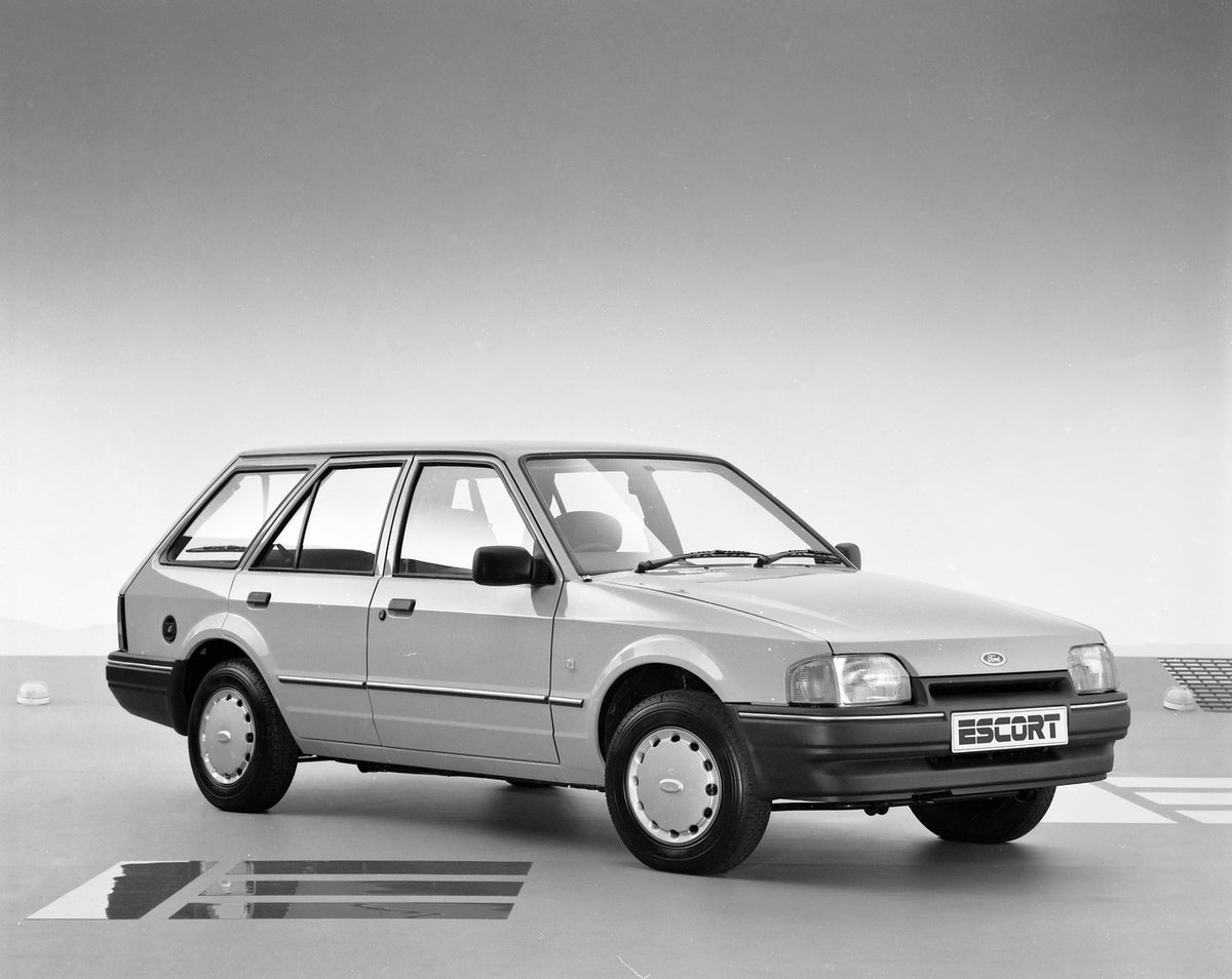 This archival image documents the 1986 Ford Escort Mark IV Estate in studio and is preserved in the Ford Heritage Vault as part of Ford Motor Company's historic photographic archive. Free for personal, non-commercial use. Ford Heritage Vault refer...