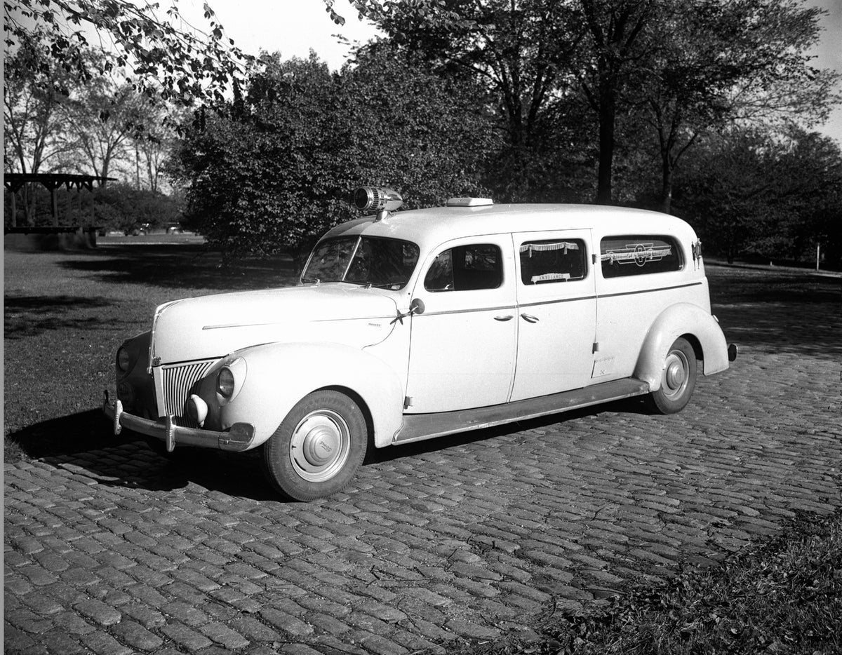 This archival image documents the 1945 Ford Siebert based ambulance and is preserved in the Ford Heritage Vault as part of Ford Motor Company's historic photographic archive. Free for personal, non-commercial use. Ford Heritage Vault reference AR-...