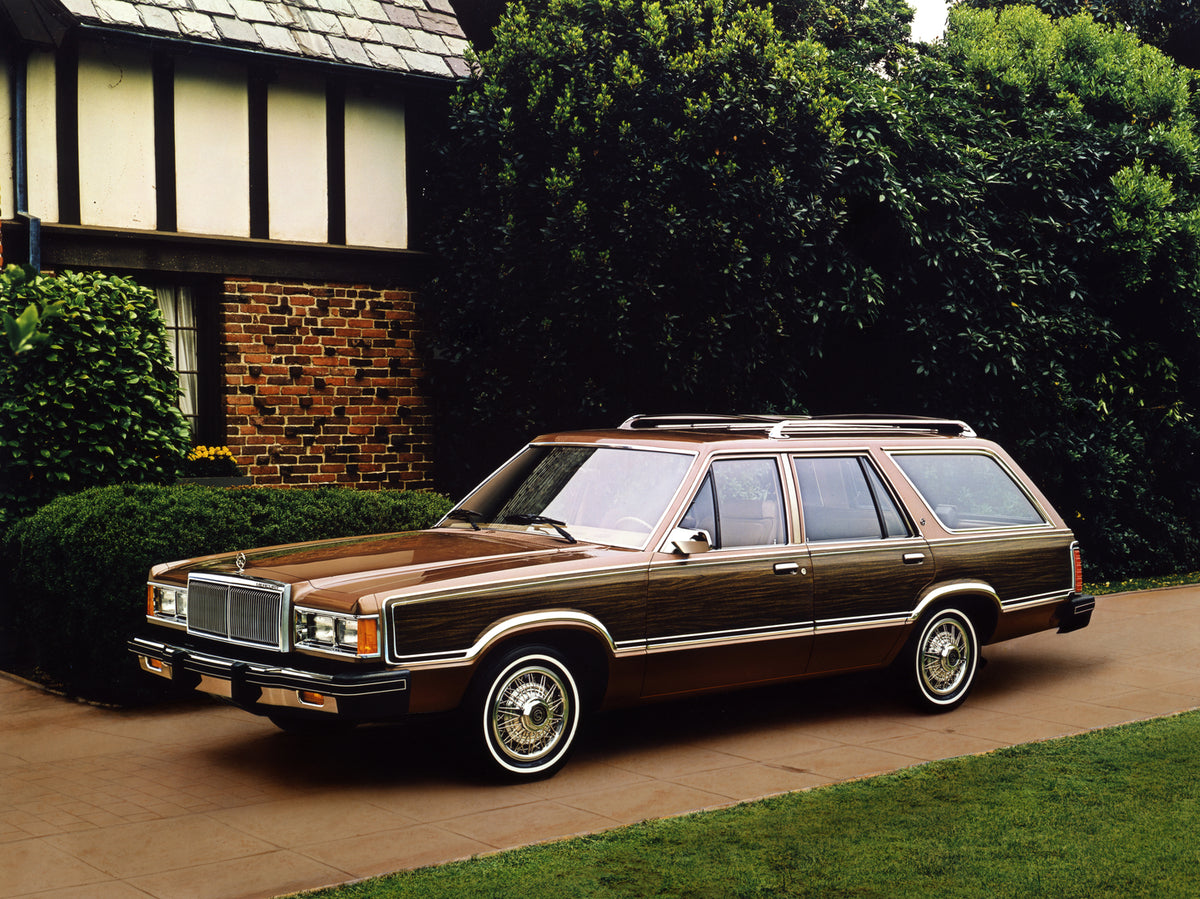 This archival image documents the 1982 Mercury Cougar XR-7 GS Wagon with a House in the Background and is preserved in the Ford Heritage Vault as part of Ford Motor Company's historic photographic archive. Free for personal, non-commercial use. Fo...