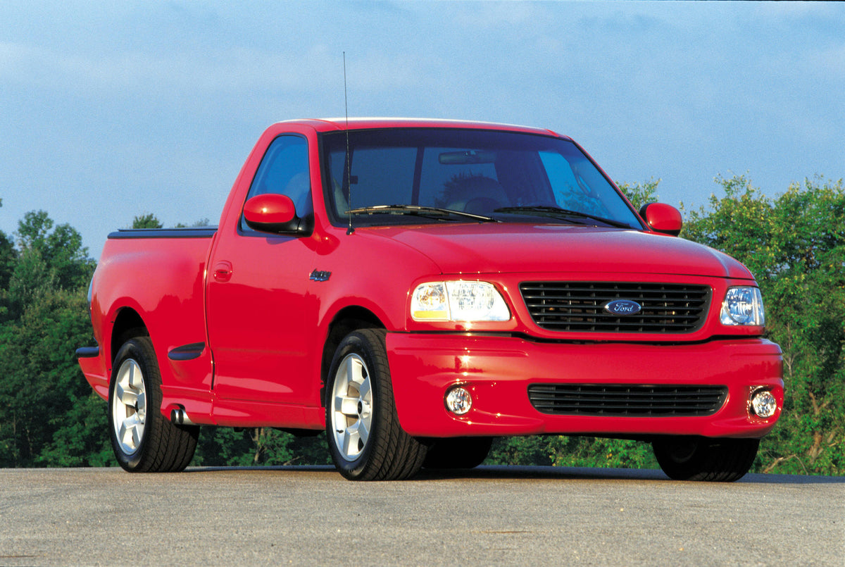This archival image documents the 2001 Ford F-150 SVR Lightning pickup truck and is preserved in the Ford Heritage Vault as part of Ford Motor Company's historic photographic archive. Free for personal, non-commercial use. Ford Heritage Vault refe...