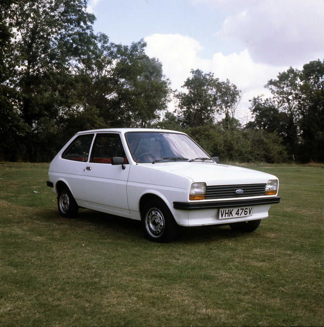 This archival image documents the 1979 Ford Fiesta Mark I V for Motor Show Update in scenic field and is preserved in the Ford Heritage Vault as part of Ford Motor Company's historic photographic archive. Free for personal, non-commercial use. For...