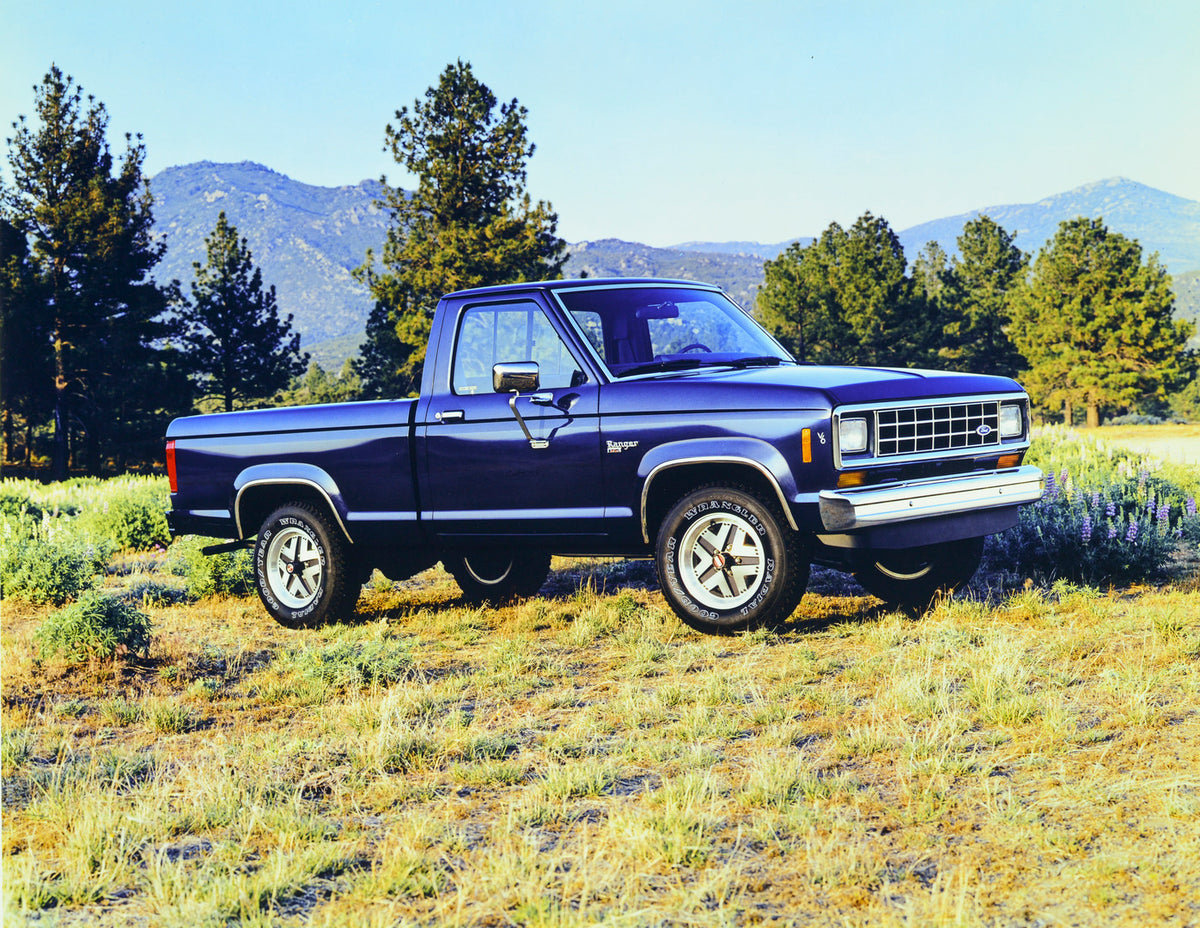This archival image documents the 1985 Ford Ranger XL and is preserved in the Ford Heritage Vault as part of Ford Motor Company's historic photographic archive. Free for personal, non-commercial use. Ford Heritage Vault reference AR-2001-88-102181...