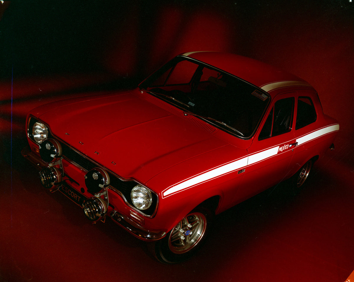 This archival image documents the 1971 Escort Mexico Mark I with special wheels in studio and is preserved in the Ford Heritage Vault as part of Ford Motor Company's historic photographic archive. Free for personal, non-commercial use. Ford Herita...
