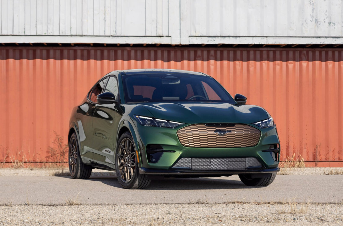 This archival image documents the 2024 Ford Mustang Mach-E with shipping containers and is preserved in the Ford Heritage Vault as part of Ford Motor Company's historic photographic archive. Free for personal, non-commercial use. Ford Heritage Vau...