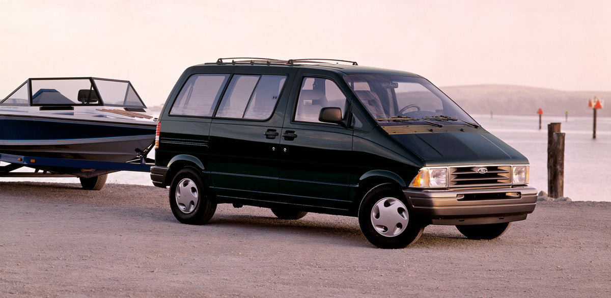 This archival image documents the 1995 Ford Aerostar XLT and is preserved in the Ford Heritage Vault as part of Ford Motor Company's historic photographic archive. Free for personal, non-commercial use. Ford Heritage Vault reference AR-2008-8.1.2....