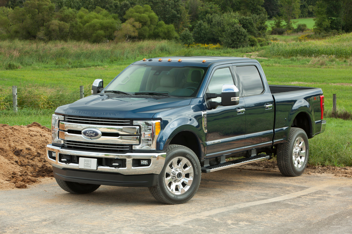 This archival image documents the 2017 F-250 Lariat Super Duty scenic grass and trees and is preserved in the Ford Heritage Vault as part of Ford Motor Company's historic photographic archive. Free for personal, non-commercial use. Ford Heritage V...