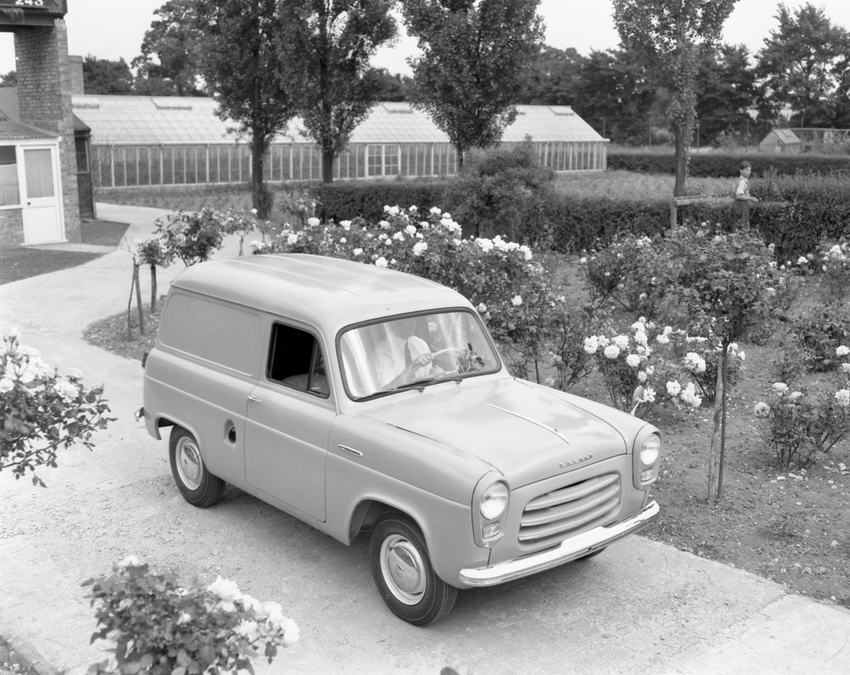 This archival image documents the 1955 Ford Thames 5CWT van in operation in Basildon area and is preserved in the Ford Heritage Vault as part of Ford Motor Company's historic photographic archive. Free for personal, non-commercial use. Ford Herita...