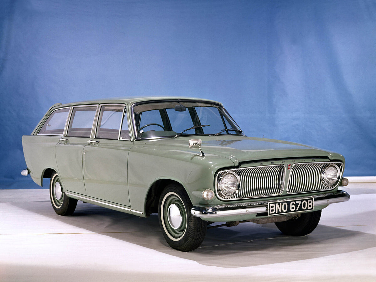 This archival image documents the 1962 Ford Zephyr 6 MKIII estate in studio 1962-X 15-3-R and is preserved in the Ford Heritage Vault as part of Ford Motor Company's historic photographic archive. Free for personal, non-commercial use. Ford Herita...