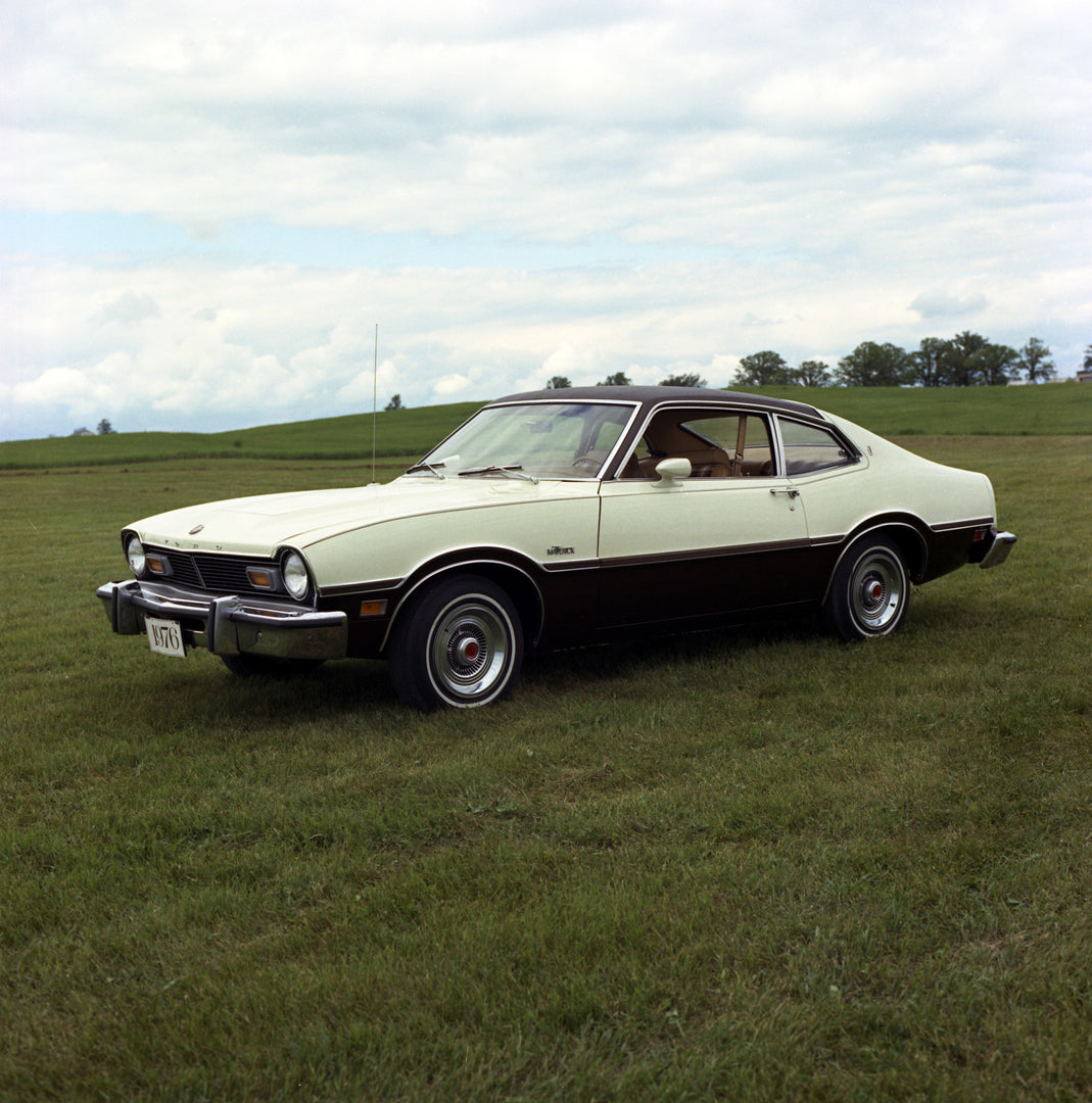 This archival image documents the 1976 Ford Maverick and is preserved in the Ford Heritage Vault as part of Ford Motor Company's historic photographic archive. Free for personal, non-commercial use. Ford Heritage Vault reference AR-2008-8.1.4.5649.