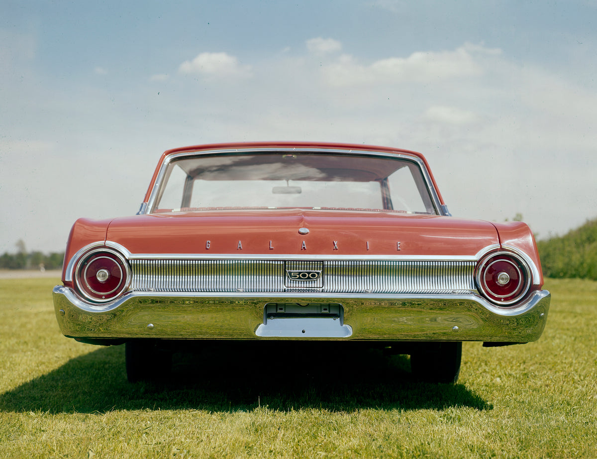 This archival image documents the 1962 Ford Galaxie 500 two-door hardtop rear and is preserved in the Ford Heritage Vault as part of Ford Motor Company's historic photographic archive. Free for personal, non-commercial use. Ford Heritage Vault ref...