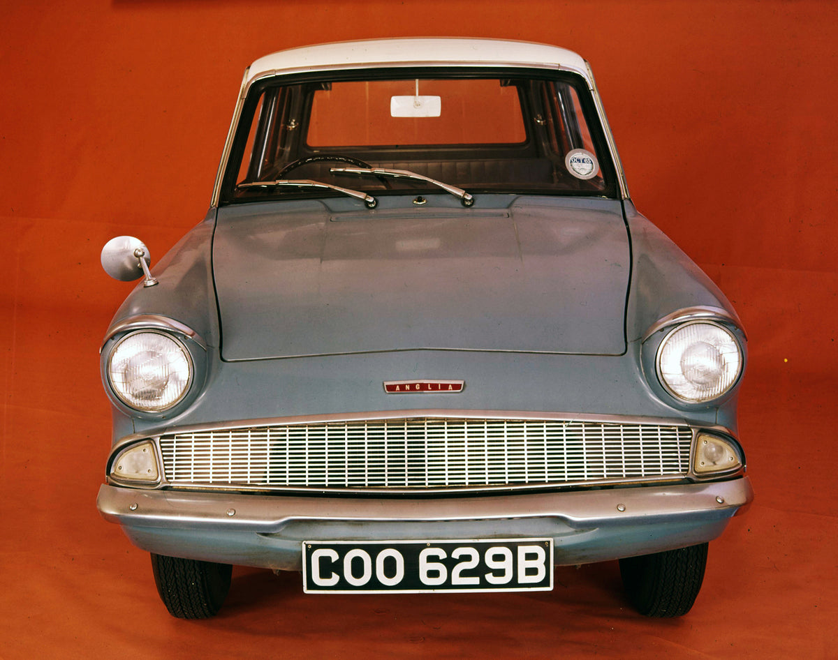 This archival image documents the 1965 Ford Anglia 1200 Estate Car front view in studio and is preserved in the Ford Heritage Vault as part of Ford Motor Company's historic photographic archive. Free for personal, non-commercial use. Ford Heritage...
