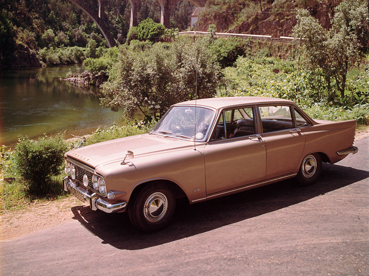 This archival image documents the 1962 Ford Zodiac MKIII Executive side view scenic 1962-A-4 and is preserved in the Ford Heritage Vault as part of Ford Motor Company's historic photographic archive. Free for personal, non-commercial use. Ford Her...