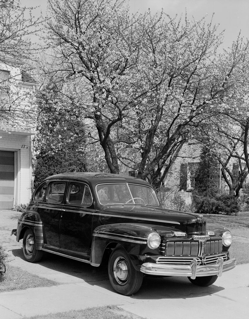 This archival image documents the 1946 Mercury Four-Door and is preserved in the Ford Heritage Vault as part of Ford Motor Company's historic photographic archive. Free for personal, non-commercial use. Ford Heritage Vault reference AR-2008-8.1.12...