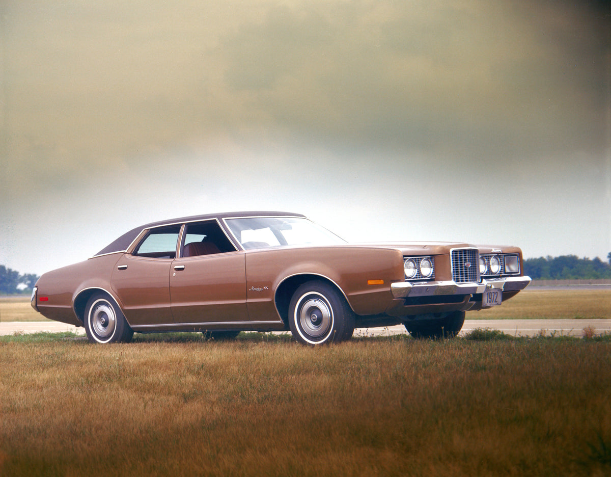 This archival image documents the 1972 Mercury Montego MX four-door and is preserved in the Ford Heritage Vault as part of Ford Motor Company's historic photographic archive. Free for personal, non-commercial use. Ford Heritage Vault reference AR-...