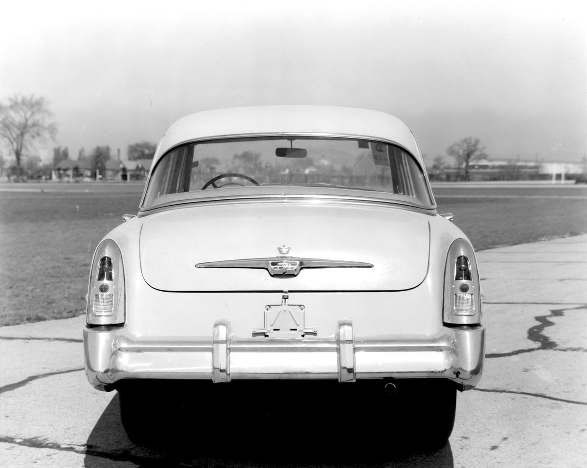 This archival image documents the 1952 Monarch Coupe rear view on road AR-2007-5 and is preserved in the Ford Heritage Vault as part of Ford Motor Company's historic photographic archive. Free for personal, non-commercial use. Ford Heritage Vault ...